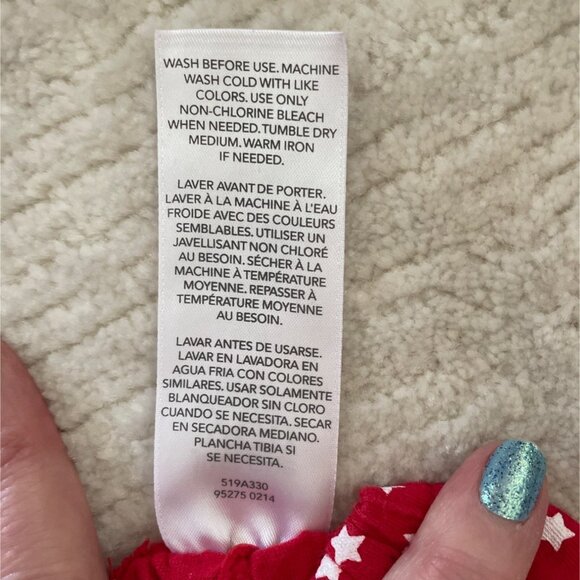 Just One You by Carters 3M Baby Girl Dress and Bloomers Set Red White Blue Stars - Picture 4 of 5